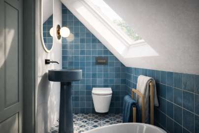 Projekt łazienki na poddaszu 