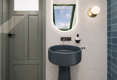 Projekt łazienki na poddaszu 