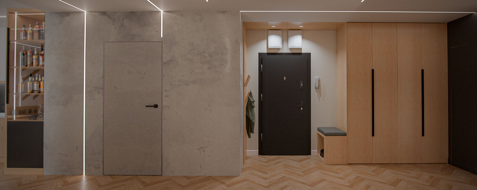 Geometryczny apartament 77 m² (2024, Wrocław)