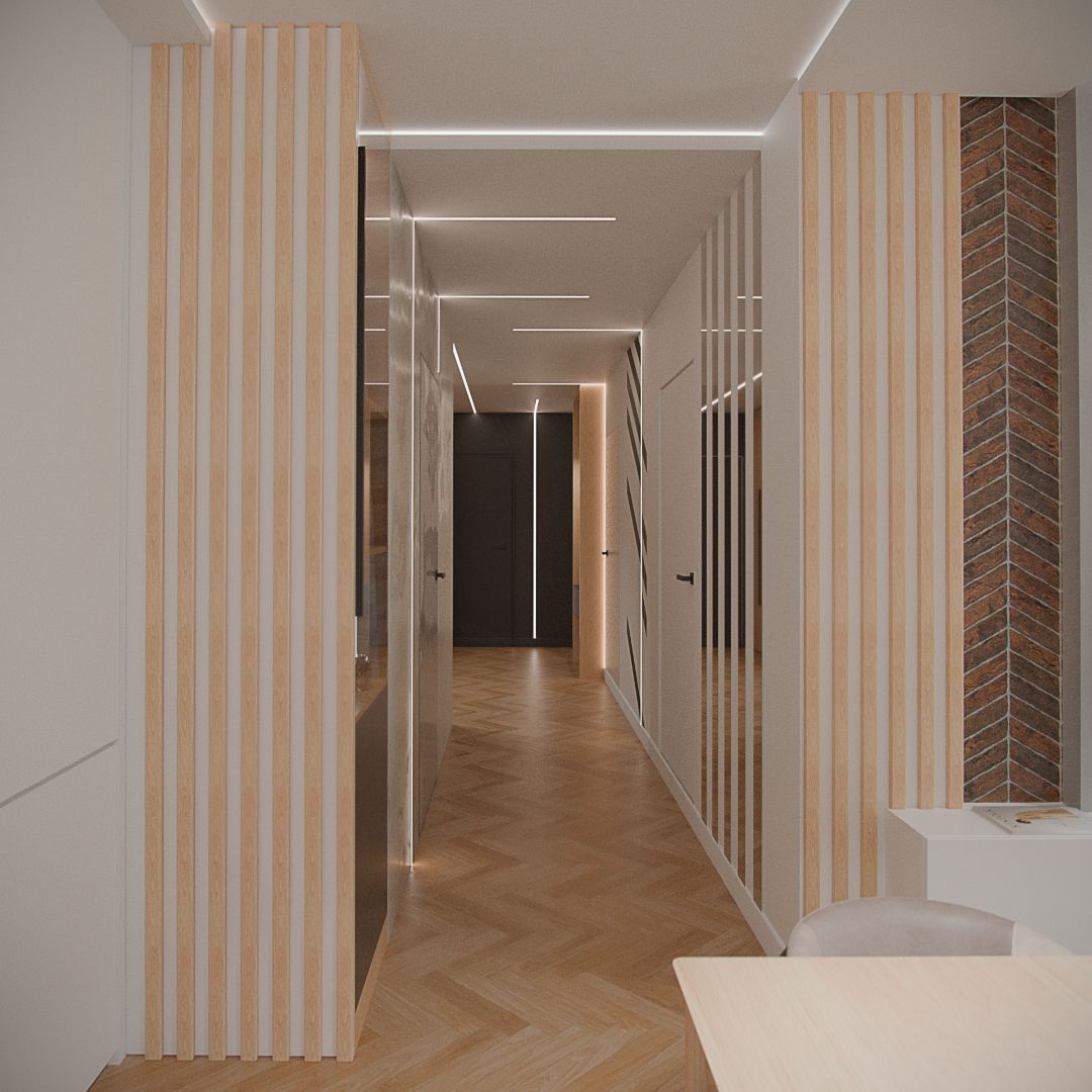 Geometryczny apartament 77 m² (2024, Wrocław)