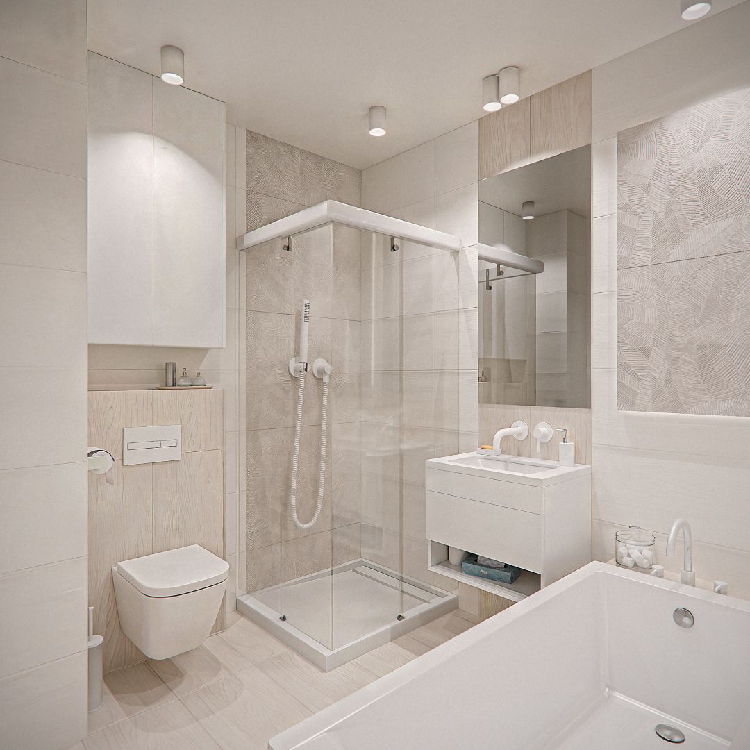 Geometryczny apartament 77 m² (2024, Wrocław)